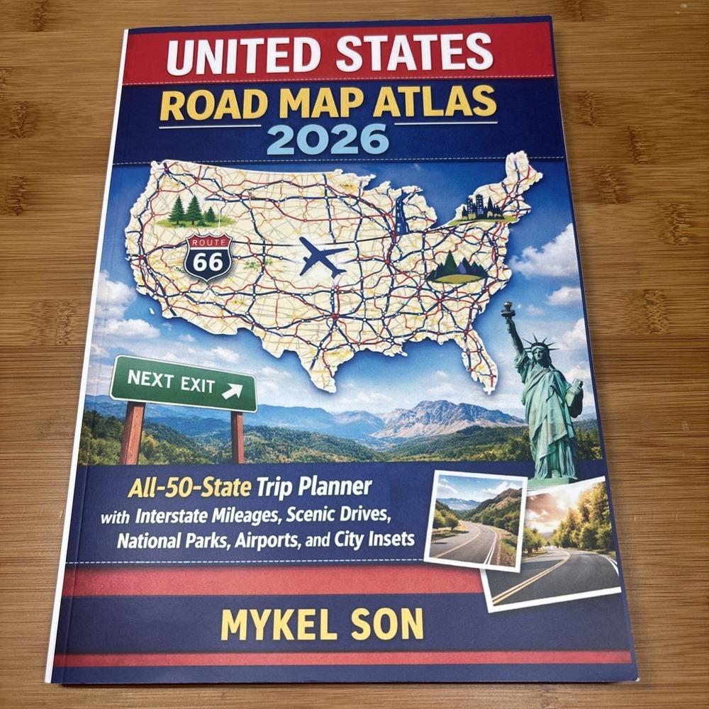 United States Road Map Atlas for 2026. All 50 State Trip Planner